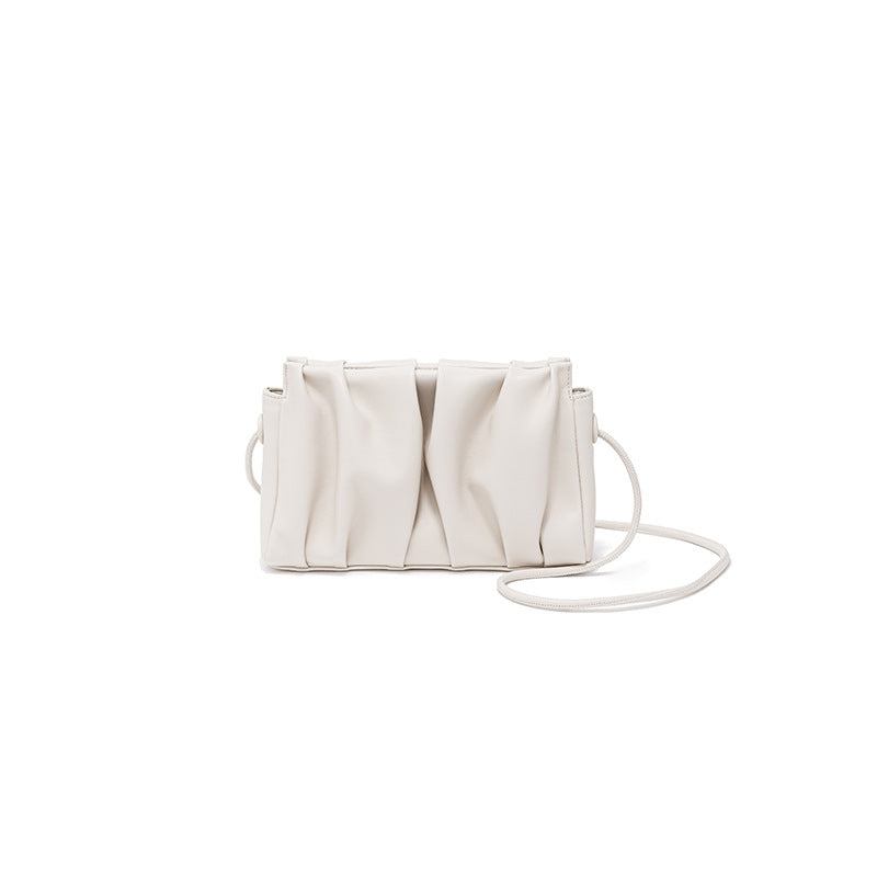 Women's Genuine Leather Cloud Bag Original Small Square Crossbody Handbag Shoulder Bag Korean Fashion