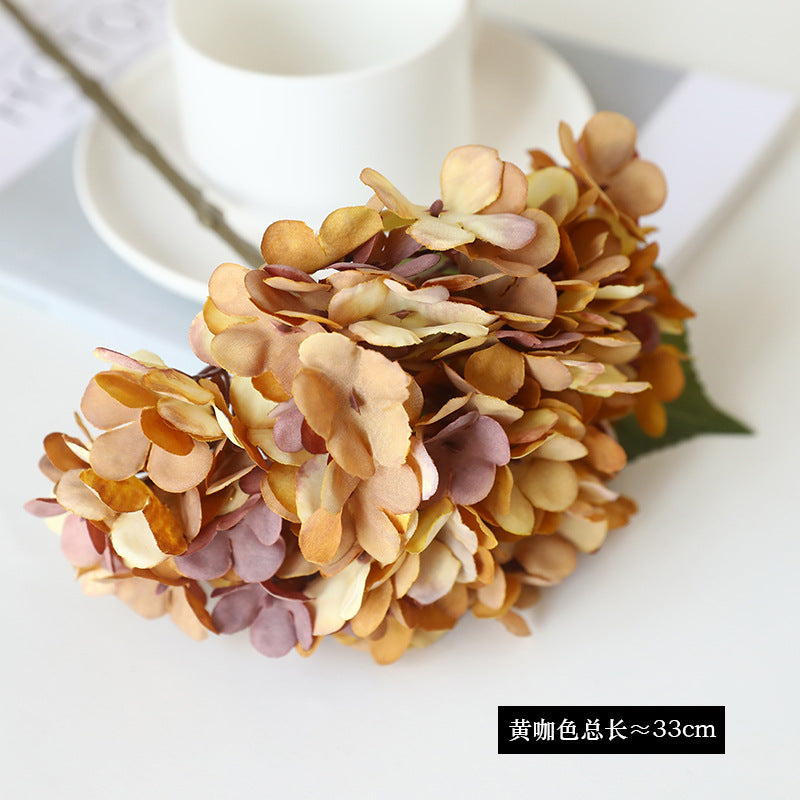 Stunning Autumn-Inspired Home Wedding Decorations – Artificial Single Hydrangea Flower for Hotel and Living Room Accents