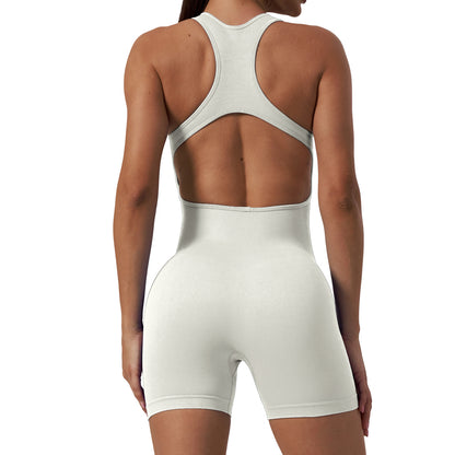 Seamless Women's Yoga Bodysuit with Shorts Comfortable Fitness Gear for a Flattering Look and Enhanced Performance