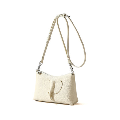 Genuine First Layer Cowhide Handbag for Women Spring Leather Tote Versatile Shoulder Bag Unique Creative Crossbody Mini Bag