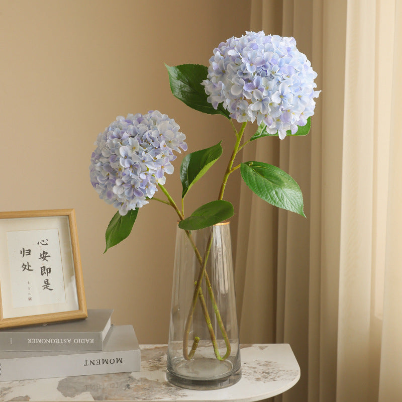 Realistic Large Hydrangea Faux Flower Bouquet - Elegant European-Style Home Decor for Weddings & Events, Stunning Silk Floral Arrangements