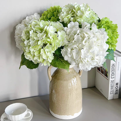 Elegant French-Inspired Faux Hydrangea Floral Arrangement -  Quality Artificial Flowers for Living Room, Dining Table, and Bedroom Décor - Perfect for Home and Event Styling