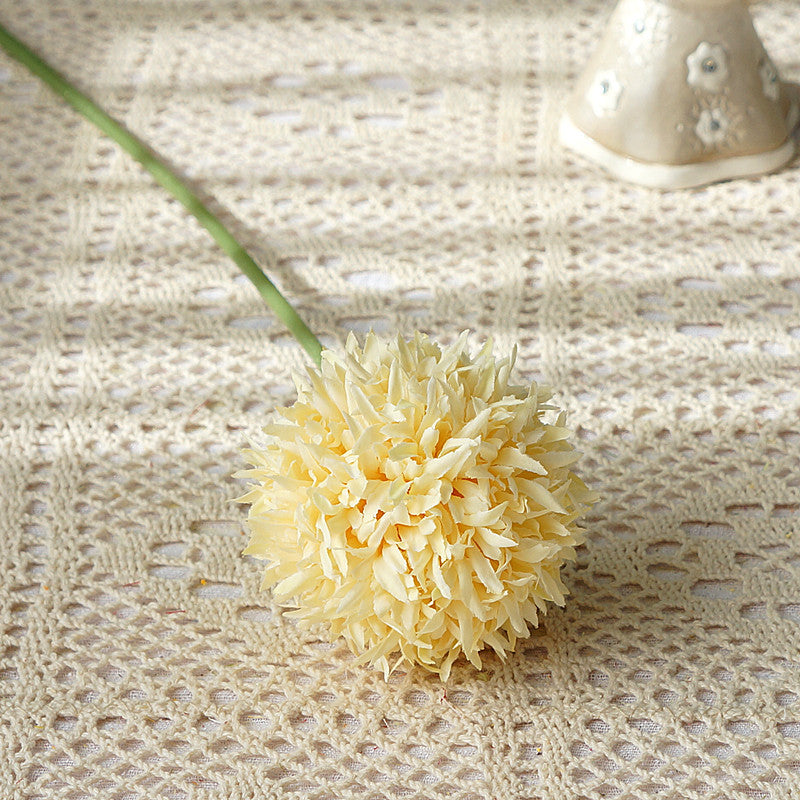 Lifelike Faux Fluffy Dandelion Ball Decorative Floral Arrangement - Perfect for Home, Weddings, and Photography