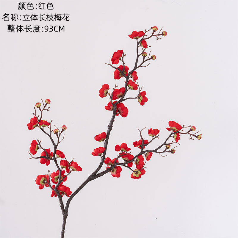 Elegant Rustic Plum Blossom Faux Flowers – Classic Peach Blossom Home Decor for Weddings and Events | Stunning Fake Floral Wall Decoration MW36888