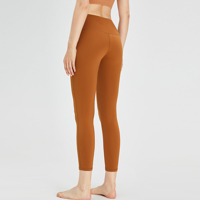 High Waisted Fleece Lined Women's Fitness Leggings Sculpting Peach Butt Tights for Fall and Winter for Yoga and Activewear