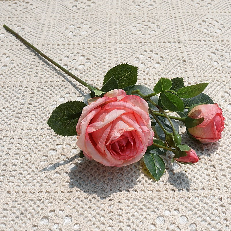 Luxurious Realistic Faux Rose Flowers in Elegant British Style for Home Decor, Wedding Celebrations, and Photography - Soft Touch Decorative Floral Arrangements