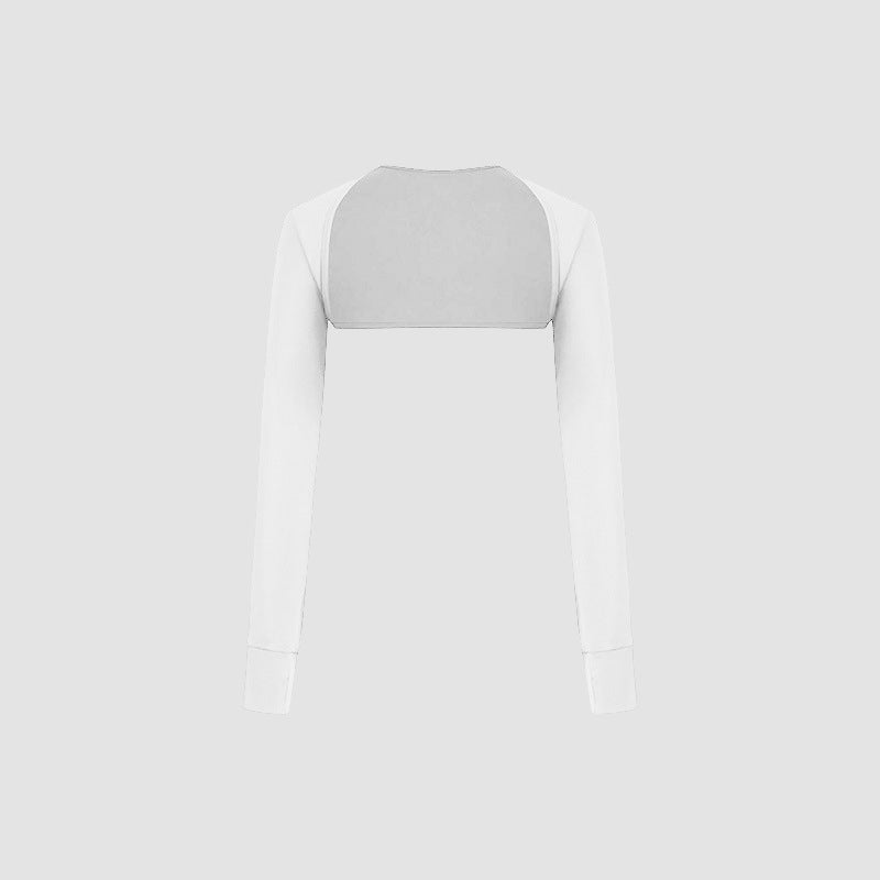 Quick Dry Long Sleeve Yoga Top with Finger Sleeves and Open Back Versatile Sports Tank Top for Enhanced Comfort and Style Complete with Adjustable Drawstring Tennis Skirt to Prevent Wardrobe Malfunctions for Active Wear