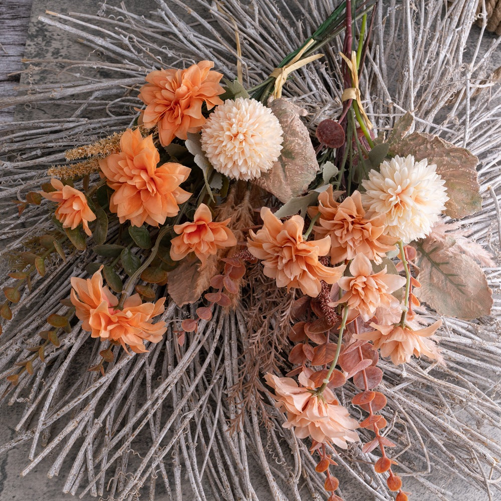 Fuli Xiaoli Elegant Dandelion Handheld Bouquet - Stunning Faux Floral Decoration for Walls and Events (CF01351) | Perfect for Home Décor, Weddings, and Special Occasions