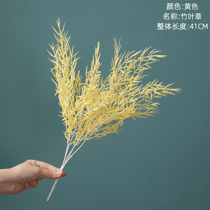 Elegant Bamboo Leaf Grass Faux Floral Arrangement for Home Decor – Perfect for Weddings, Bouquets, and Plant Walls – MW73771