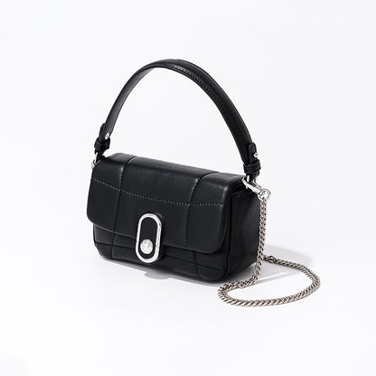 Mini Chocolate Bag Unique Design Chain Strap Underarm Bag Luxurious and Versatile Genuine Leather Tote for Women