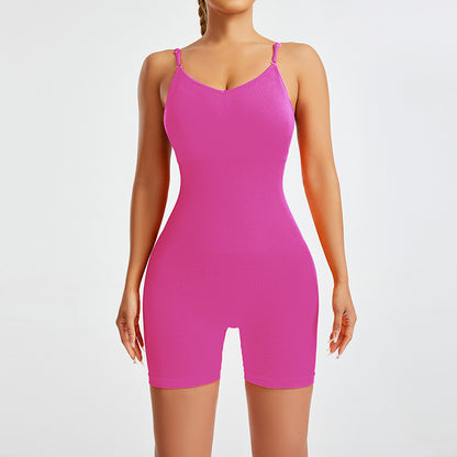 Seamless Women's Fitness Yoga Bodysuit High Elasticity Tummy Control and Comfort Fit for Optimal Performance