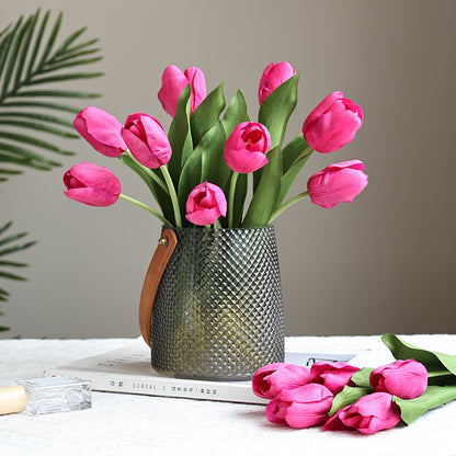 Realistic Touch Moisturizing Tulip Decoration - Ideal for Home Decor & Photography Props, Stunning Faux Floral Arrangement