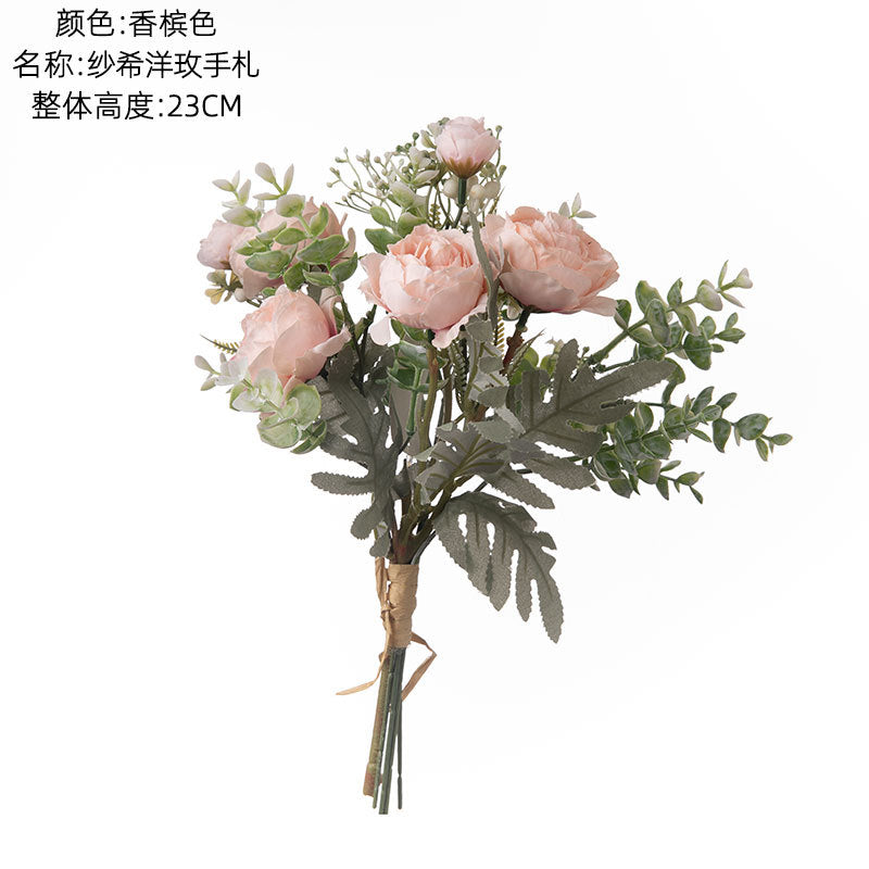 Sashi Yang Rose Floral Wall Décor - Elegant Faux Flower Wall Hanging for Home, Perfect for Weddings and Bouquets - Model CF01118