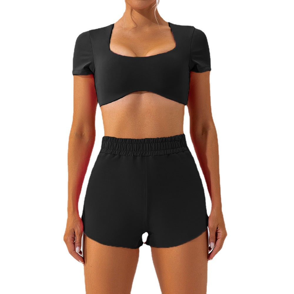 Women's Yoga Outfit Set for Spring and Autumn Quick Dry Fitness and Running Attire for Gym Lovers