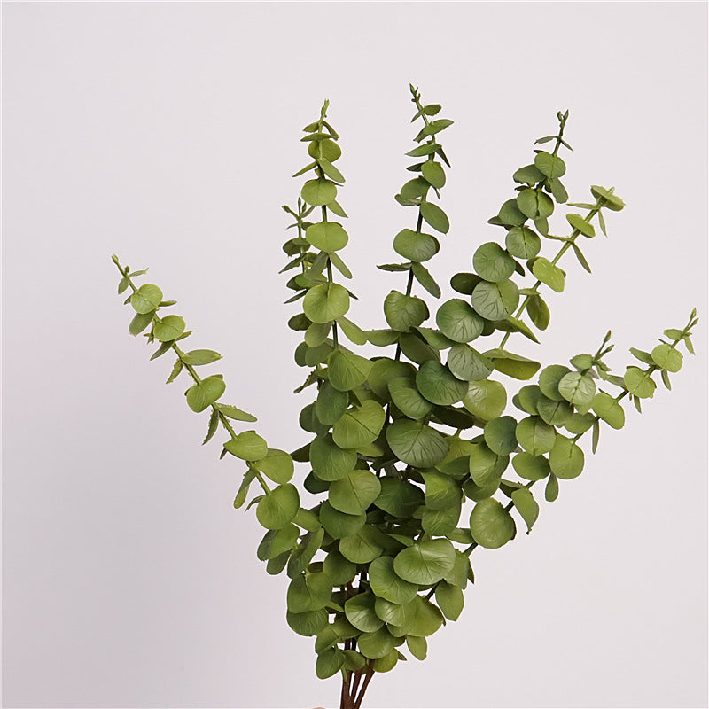 Realistic Eucalyptus Bush with Round Leaves - Stunning Faux Greenery Decorative Accent for Home, Weddings, and Event Decor