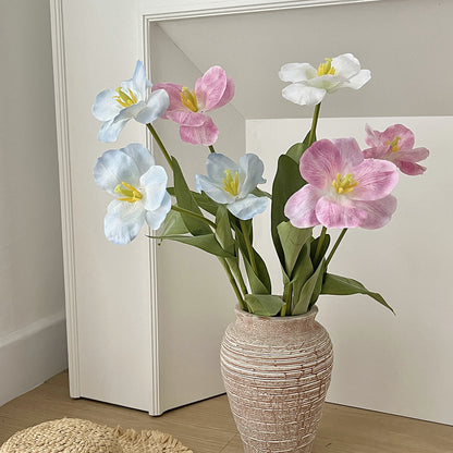 Elegant Faux Brown Tulip Flowers for Home Décor - Perfect for Living Room and Dining Table Vases, Ideal Prop for Photography