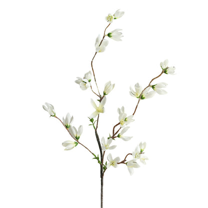 Realistic Miniature Magnolia Artificial Flowers for Living Room Decor - Perfect Floral Arrangements for Hotels and Vacation Rentals