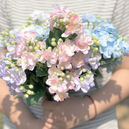 Stunning Jasmine Flower Faux Arrangement - Realistic Floral Decoration for Living Room and Dining Table, Perfect for Rustic Charm and Photography Props