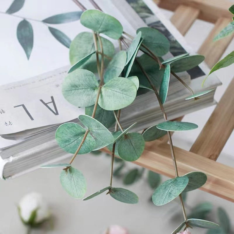 Realistic 3D Touch Eucalyptus Round Leaf Faux Plant - Perfect for Nordic-Inspired Home Decor, DIY Arrangements, and Stylish Floral Displays