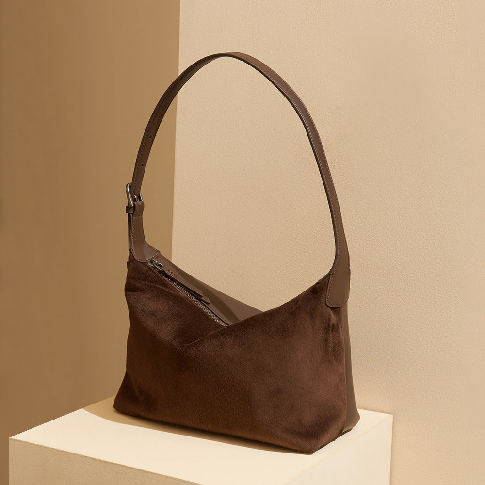 High Quality Leather Tote Bag Luxurious Calfskin Suede Duffle with Spacious Capacity and Vintage Chic Crossbody Option