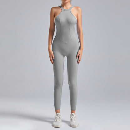 Peachy Butt Backless Yoga Jumpsuit Quick Dry Outdoor Fitness Bodysuit for Comfort and Flexibility