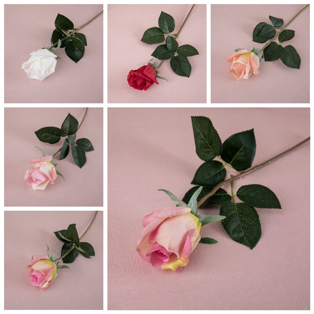 Luxurious Touch Moisturizing Rose Buds - Realistic Artificial Floral Arrangement for Home Decoration, Perfect Handheld Bouquet & Elegant Wall Decor - INSMW60002