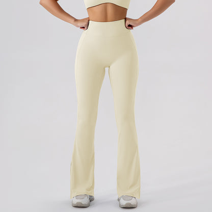 High Waisted Workout Leggings for Women Flattering Dance Yoga and Fitness Pants with Butt Lifting Design Bell Bottoms and Relaxed Wide Leg Fit