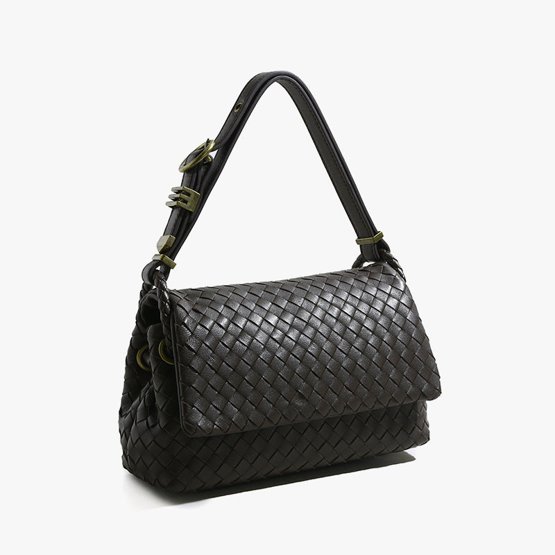 Chic Handwoven Tote Bag for Women Autumn Winter Designer Handbag for Everyday Use Unique Fashion Statement