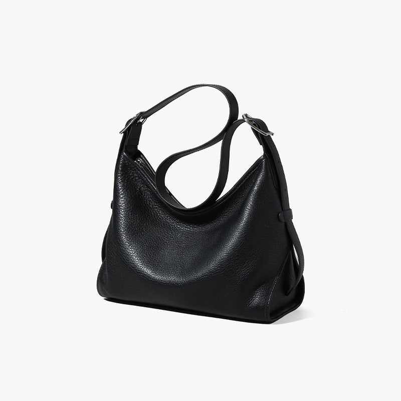 Elegant Urban Layer Leather Tote Bag for Women Spacious Durable Cowhide Shoulder Bag with a Touch of Luxury