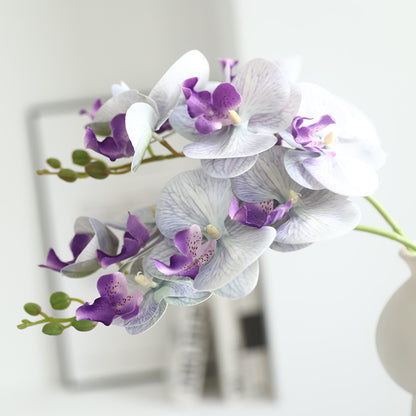 Stunning 7-Head Faux Phalaenopsis Orchid Arrangement –  3D Printed Wedding Decor with Realistic Soft Silicone Touch for a Luxurious Finish