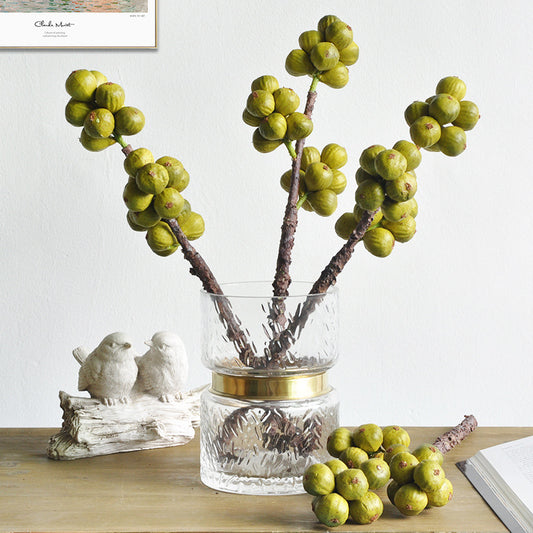 Elegant Nordic-Inspired Faux Fig Berries - Minimalist, Luxurious Decorative Arrangements for Home and Hotel Décor