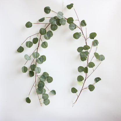 Realistic Willow Vine for Woodland-Themed Baby Birthday Decorations, Wedding Celebrations, and Home Décor - Featuring Eucalyptus and Gum Leaves