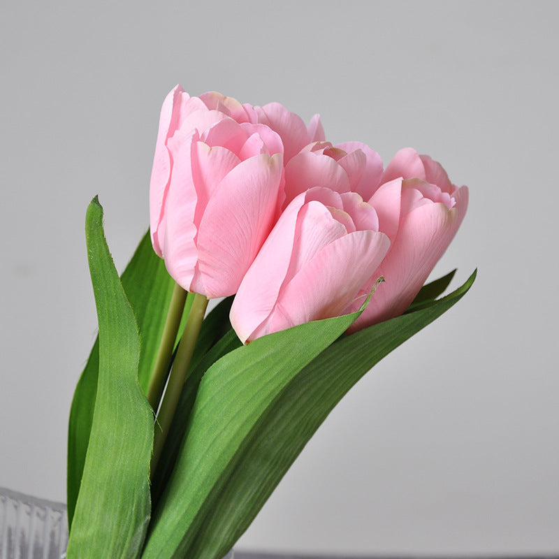 Realistic Silk Tulip Faux Flowers - Moisture-Resistant Fabric with Soft Touch for Hotel & Home Décor, Perfect for Photography and Creative Floral Arrangements