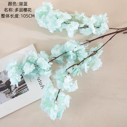 Stunning INS Style Wedding Decoration with Lifelike Artificial Floral Branches – Perfect for Elegant Celebrations, Green Plant Aesthetic, and Long-Lasting Home Décor - MW06741