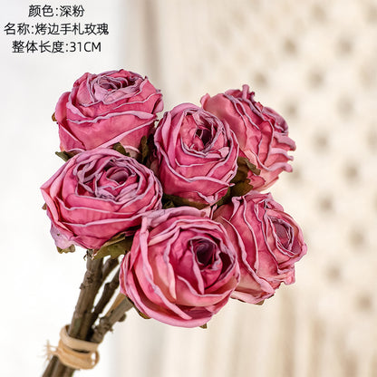 Elegant Faux Rose Bouquet for Weddings and Home Decor - Realistic Ins Style - Perfect for Celebrations and Event Styling - Model MW66786