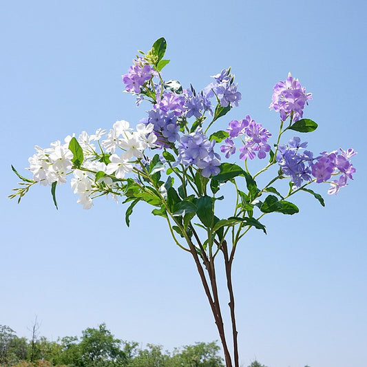 Elegant Blue Snowflake Silk Flowers - Realistic Faux Floral Arrangements Perfect for Minimalist Home Decor, Weddings, and Staged Model Homes