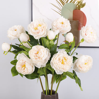 Elegant Faux Peony and Lotus Decorative Flowers for Living Room - Stylish Home Décor with Silk Peony Arrangements