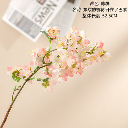 Elegant Japanese Artificial Cherry Blossom Bridal Bouquet - Perfect for Weddings and Home Décor, Model MW24831