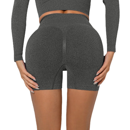 Seamless High Waisted Ribbed Yoga Shorts for Women Enhanced Peach Butt Lift for Maximum Comfort During Workouts and Running