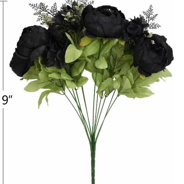 Elegant 13-Piece European-Style Faux Peony Flower Bouquet - Perfect for Wedding Decor, Living Room, and Dining Table Centerpieces