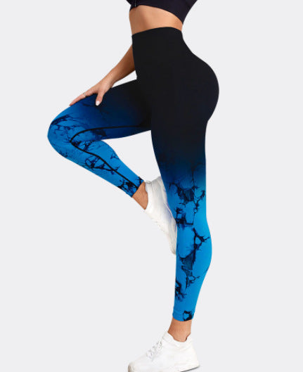 Gradient High Waisted Yoga Leggings for Women Sculpting Anti Cellulite and Comfortable Workout Pants for Running Yoga and Fitness