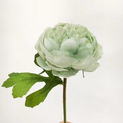 Realistic Single Peony Silk Flower for Home Decor - Beautiful Faux Camellia Bouquet Perfect for Living Room Accent