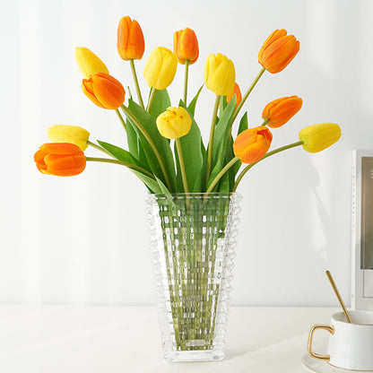 Realistic Touch Moisturizing Floral Home Decor - Large Artificial Tulip Arrangement for Elegant Living Spaces