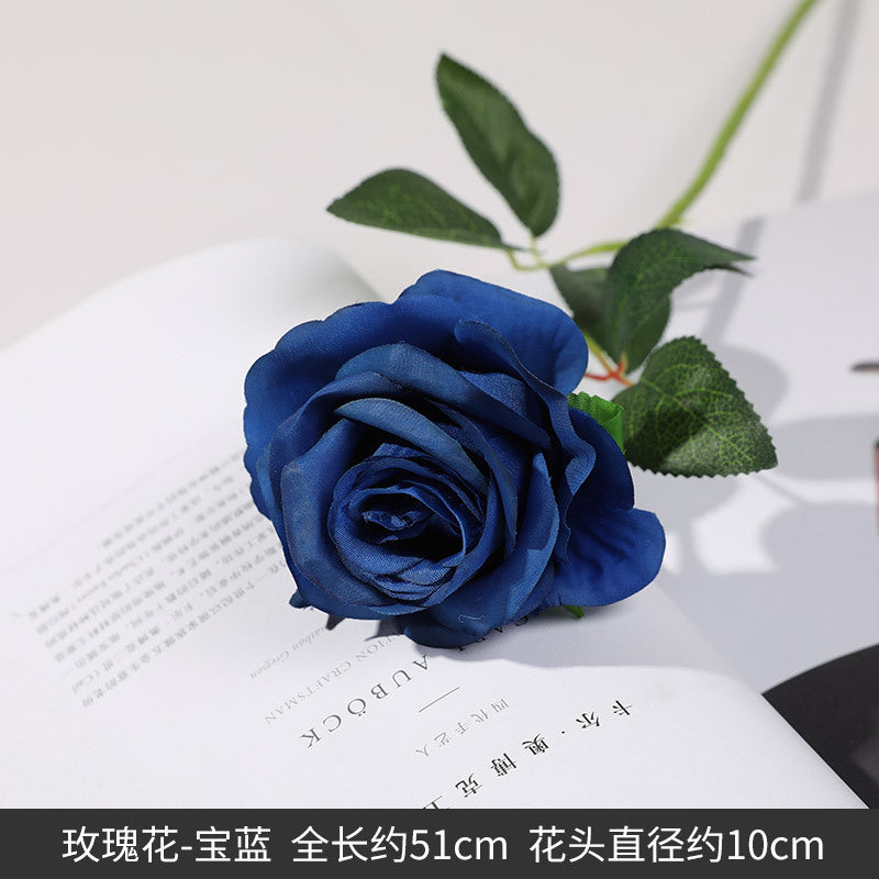 Lifelike Black Rose Artificial Flower for Home Decor - Perfect for Dark Aesthetic Photography Props and Elegant Floral Arrangements