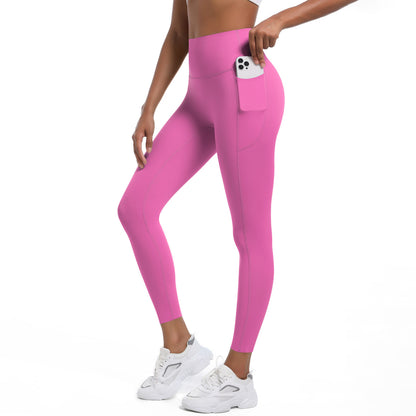 High Intensity Seamless High Waisted Yoga Pants with Tummy Control Ultra Stretch Athletic Leggings Featuring Side Pockets for Quick Dry Comfort and Enhanced Performance