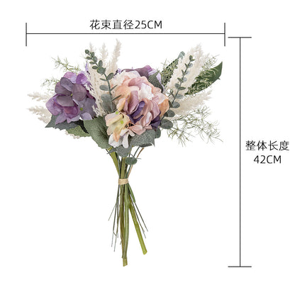 Stunning Artificial Hydrangea Bouquet for Home Décor | INS Style Wedding Flowers | Realistic Faux Floral Arrangement | Perfect for Celebrations and Events MW99554