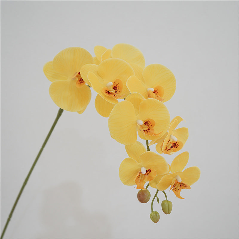 High-Quality Artificial 9-Head Orchid - Ultra-Realistic Feel for Stunning Nordic Table Centerpieces and Wedding Decor