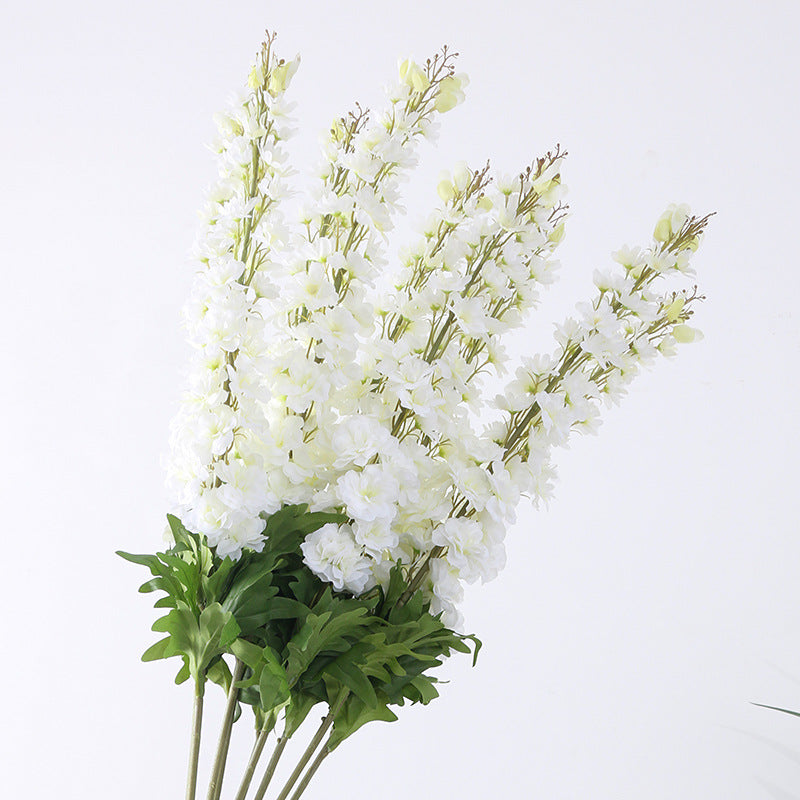 Lifelike Hyacinth Wedding Aisle Decorations - Stunning Faux Violet Delphiniums for Photography and Event Styling