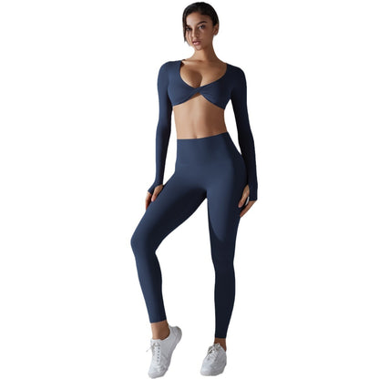 Women's Quick Dry Yoga Set High Waisted Antibacterial Leggings and Sports Bra for Running Fitness and Active Wear Two Piece Outfit for Workout Comfort and Style