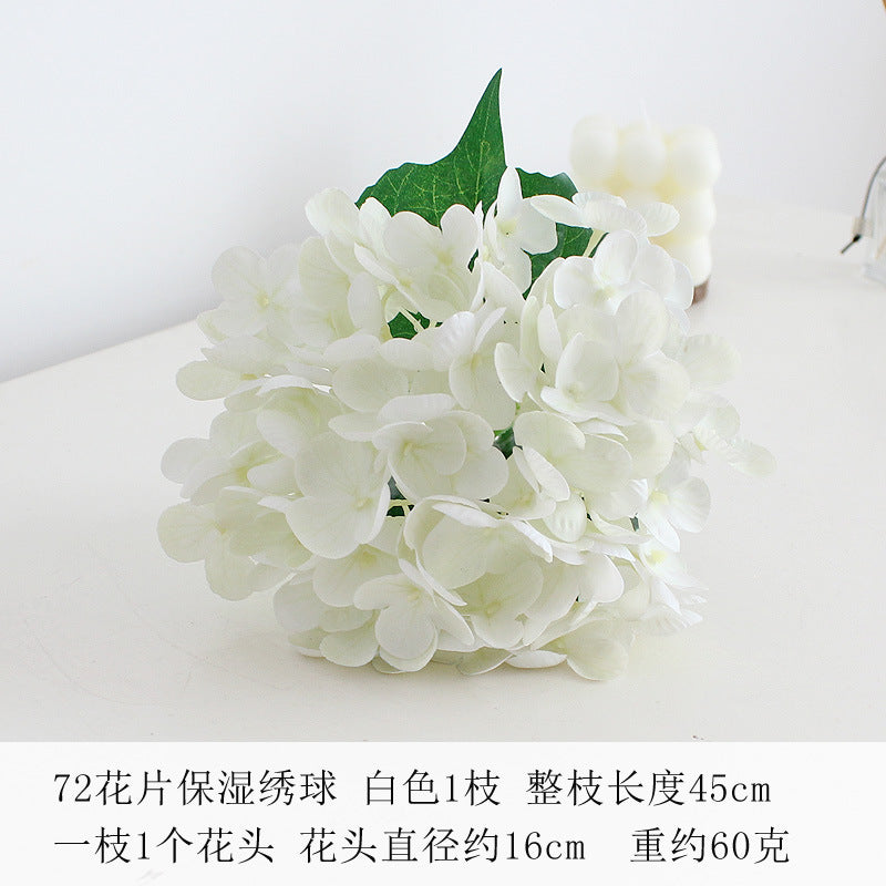 Realistic 72-Petal Hydrangea - Luxurious 3D-Printed Faux Floral Arrangement for Weddings and Home Decor - Long-Lasting Hydrating Effect